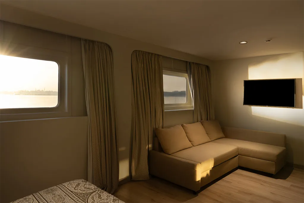Cabin aboard the Da Vinci Nile cruise